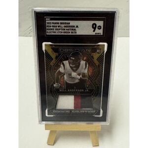 2023 Obsidian Will Anderson Jr RC Patch /25 SGC 9 Electric Etch Green Texans